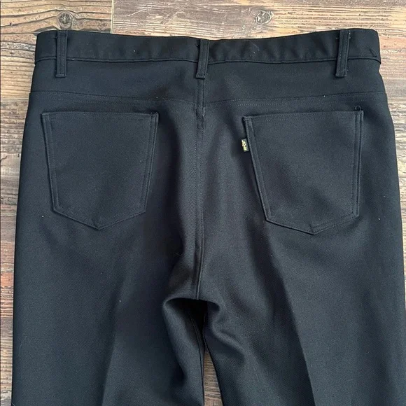 Vintage Levi's Sta-Prest Dacron Polyester Black Pants Men’s Size 38 x 29 - Picture 6 of 7